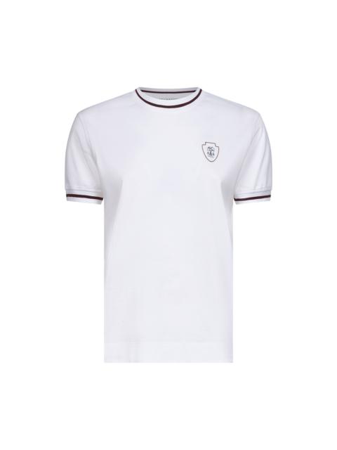 Brunello Cucinelli White cotton logo T-shirt