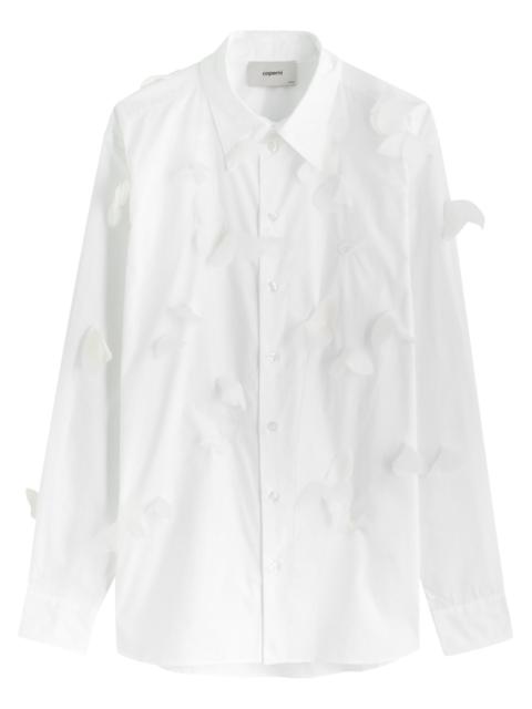 COPERNI Coperni Organza Butterfly Cotton-poplin Shirt
