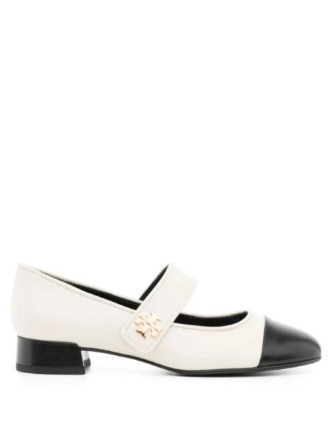 TORY BURCH Tory Burch Cap-Toe Leather Ballet Mary Janes