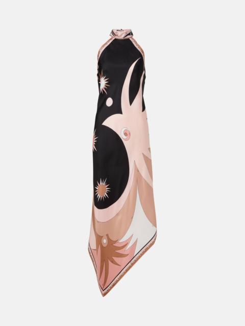 PUCCI Stella halterneck silk twill maxi dress