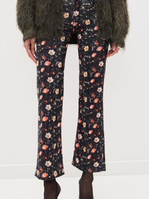 R13 Joan Kick Flare Velvet Jeans