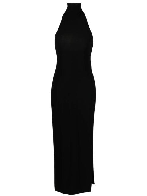 NORMA KAMALI side-slit detail halter dress