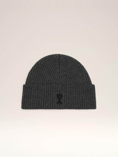 AMI Paris GREY WOOL AMI DE COEUR BEANIE