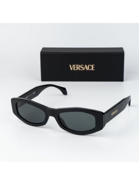 VERSACE Versace Men Sunglasses Black Dark Grey Rectangle VE4487 GB1/87 NEW AUTHENTIC