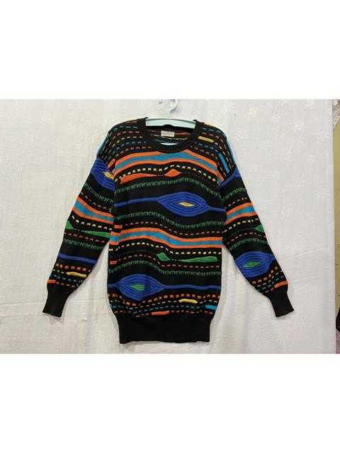 Other Designers Japanese Brand - Enricodomani Coogi Inspired Colorful Crochet Pattern Jumper