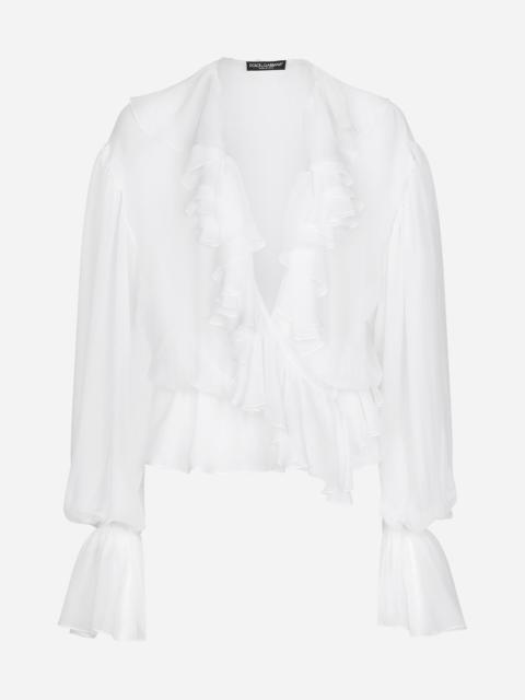 Dolce & Gabbana Chiffon blouse with ruffles