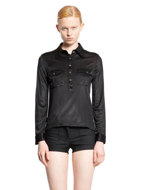 TOM FORD Viscose-Wool-Long-Sleeve-Military-Polo