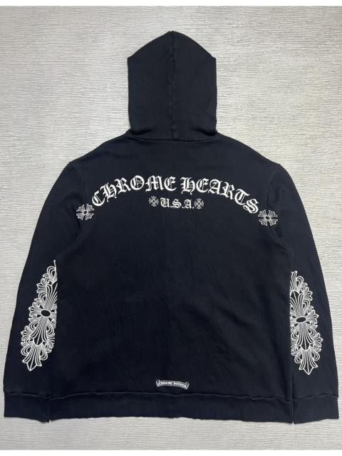 Chrome Hearts Chrome Hearts - F&F Horseshoe Floral Fleece Lined Zip Hoodie