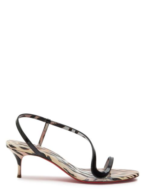 Christian Louboutin Rosalie 55 Cheetah-print Patent Leather Sandals