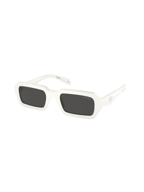 Prada Prada Grey Rectangular Ladies Sunglasses PR A12S 17K08Z 52