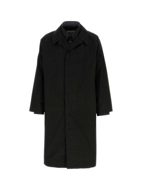 Maison Margiela Men Black Cotton Trench Coat