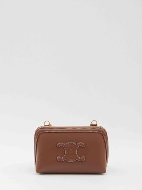 CELINE Celine Women Triomphe Leather Pouch