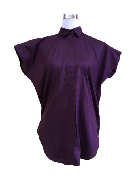 Designer - Norma Kamali Plain Batwing Button Up Shirt