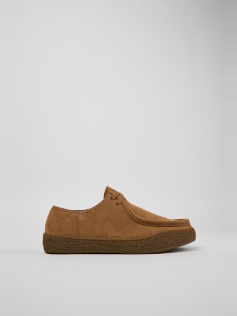 CAMPERLAB Brown Suede Leather Shoes for Men.