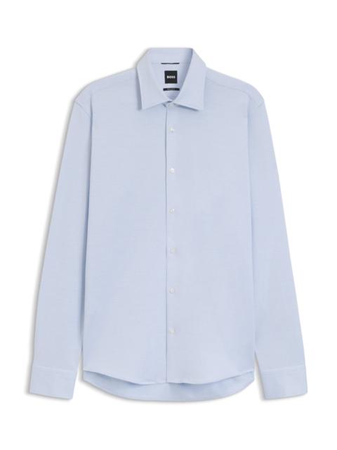 BOSS PATTERNED REGULAR-FIT SHIRT IN COTTON JERSEY