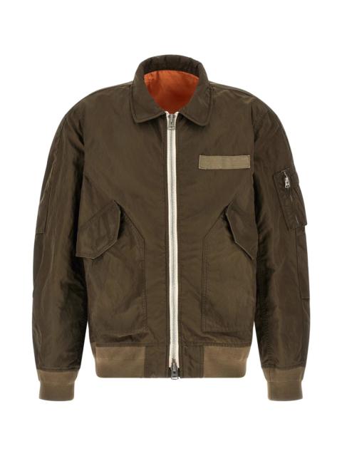 sacai Crumpled nylon jacket
