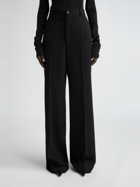 BALENCIAGA Regular Fit Wool Barathea Pants