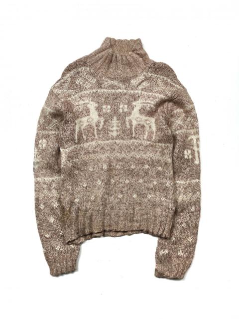 Other Designers Navajo - Vintage RL Polo Hand Knit Lambs Wool RL Reindeer Sweater