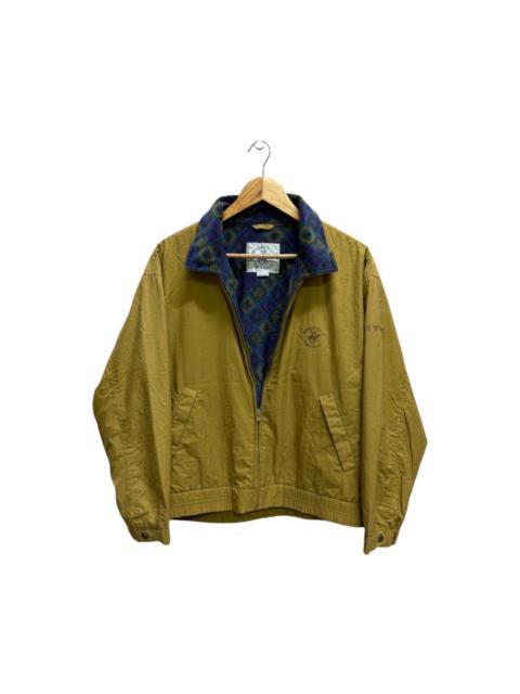 Other Designers Beverly Hills Polo Club - Vintage BHPC mustard yellow patterned fleece lining jacket