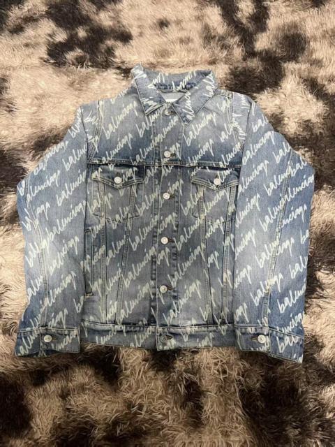 BALENCIAGA Balenciaga 2021 All Over Printed Denim Jacket