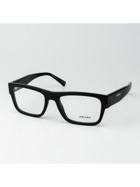 Prada Prada Women Eyeglasses Black Rectangle Unisex PR15YV 1AB1O1 BRAND NEW