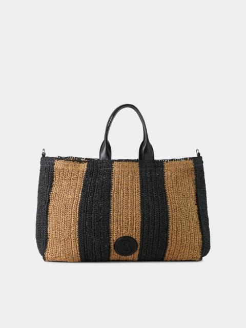 BOGNER Shopper Agno Farrah in Black/beige