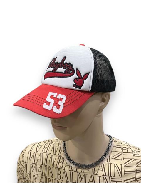 Other Designers DOPE🔥PLAYBOY BUNNY Tri-Color Spell-Out Snapback Trucker Hat