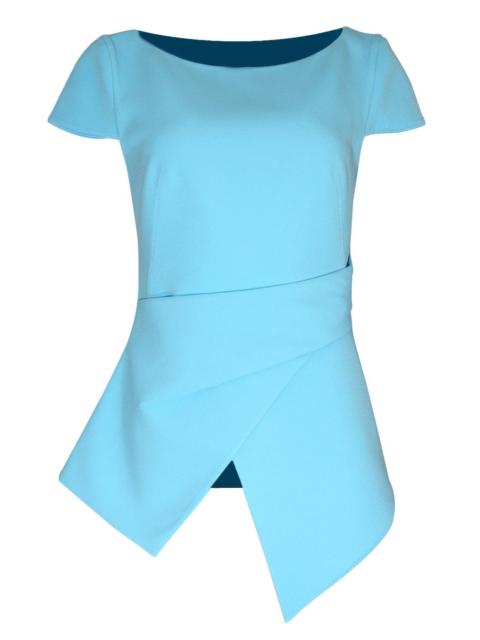 Safiyaa Agave Boatneck Cap Sleeve Top