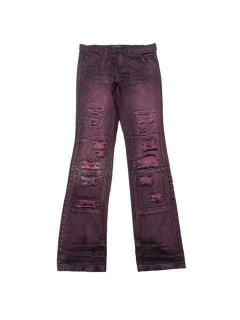 Other Designers Japanese Brand Saucy Cool Wine Red Distressed Jeans