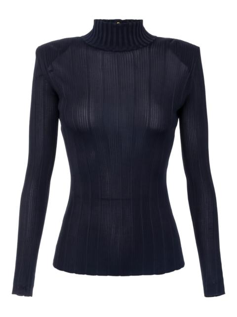 ELISABETTA FRANCHI high-neck logo-detail top