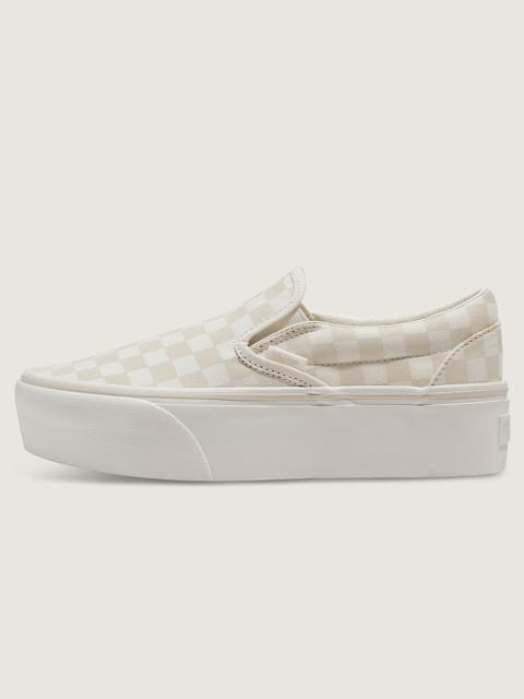 Vans Classic Slip-On Platform Checkerboard Shoe