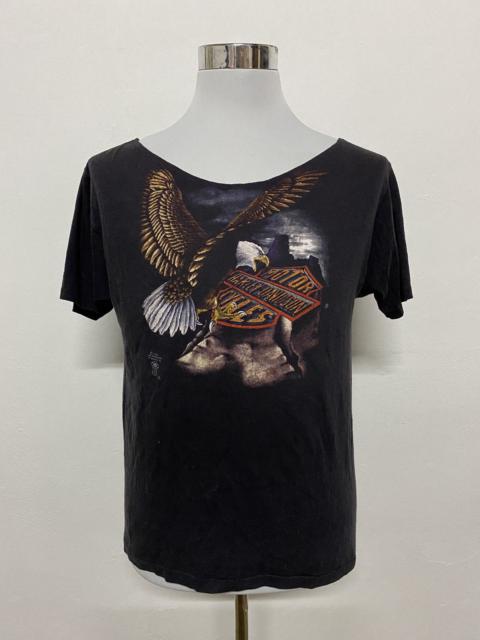 Other Designers vintage 3d emblem harley davidson crop tshirt