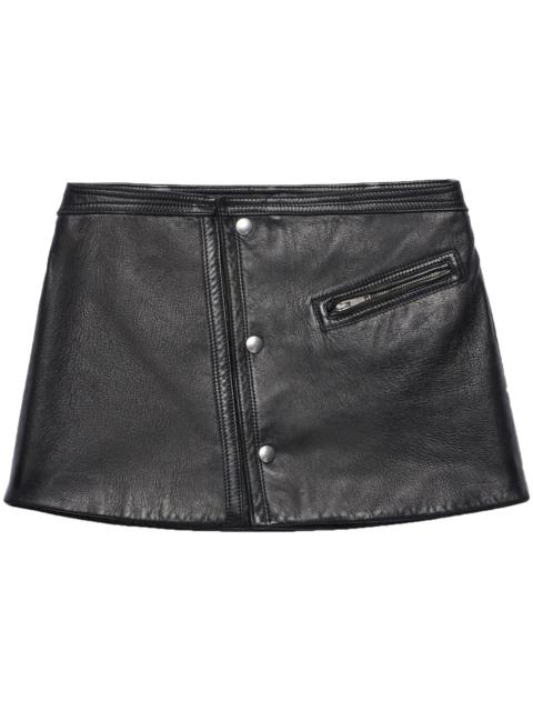 Prada leather miniskirt