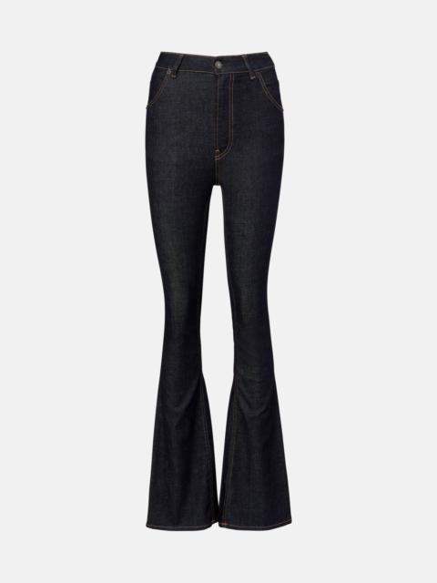 Acne Studios High-rise cotton-blend flared pants