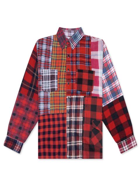 NEEDLES STRAIGHT HEM FLANNEL SHIRT - ASSORTED