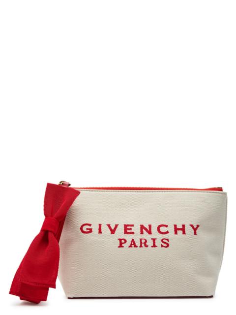 Givenchy Givenchy Logo-print Canvas Clutch