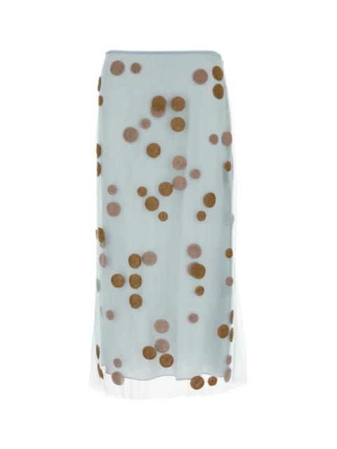 FENDI Fendi Women Pastel Light Blue Tulle Skirt