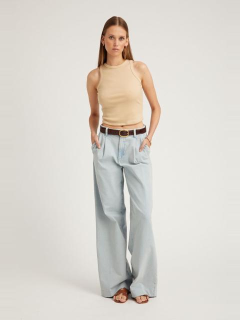 SPRWMN BRUNI DENIM PLEATED TROUSERS
