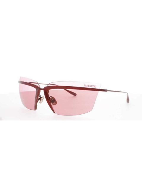 Valentino Valentino Ladies Black Rectangular Sunglasses VLUREVLS130B
