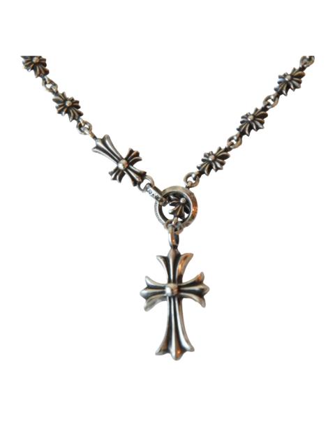 Chrome Hearts Chrome Hearts Tiny E Choke Chain With Tiny Fat Cross Necklace