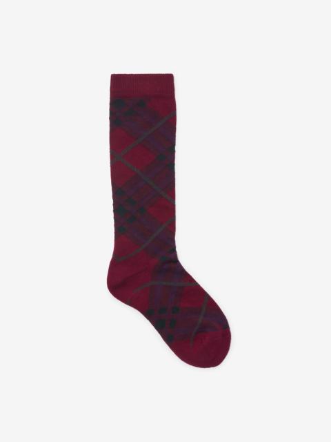 Burberry Check Cotton Blend Socks