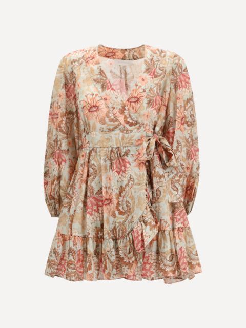 Zimmermann ILLUSTRATION BELTED MINI DRESS - 1096DF241MULFLDIA | REVERSIBLE
