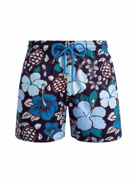 Vilebrequin Vilebrequin Men's Tropical Turtles Stretch Swim Trunks in Minuit at Nordstrom