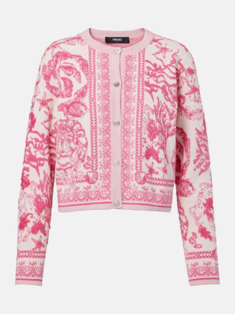 VERSACE Underwater Barocco jacquard cardigan