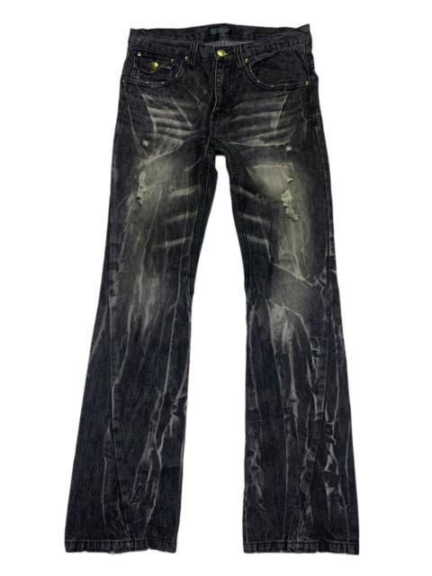Other Designers Designer - Black baccara distressed jeans