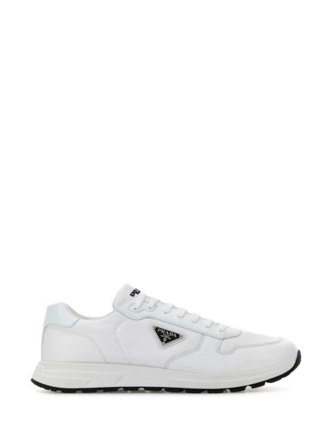 Prada Prada Men White Nylon And Leather Prax 2.0 Sneakers