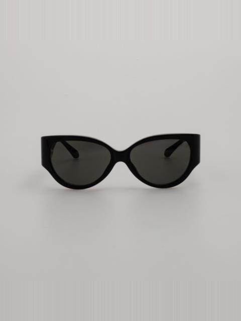 LINDA FARROW CONNIE CAT EYE SUNGLASSES IN BLACK