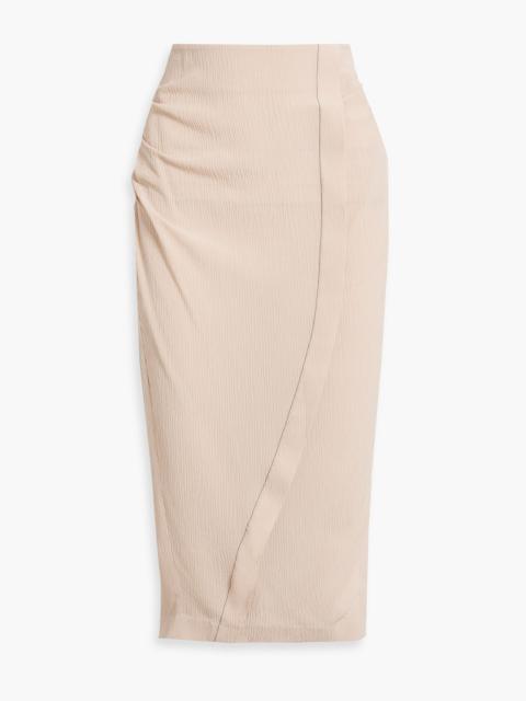 Acne Studios Ruched crepon midi skirt