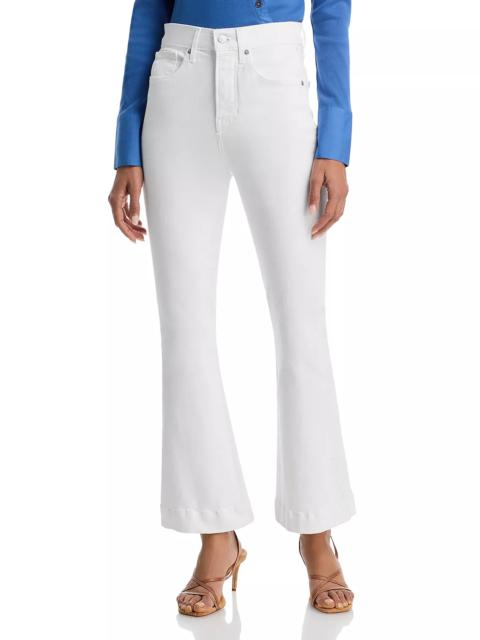 VERONICA BEARD Carson High Rise Ankle Flare Jeans in White