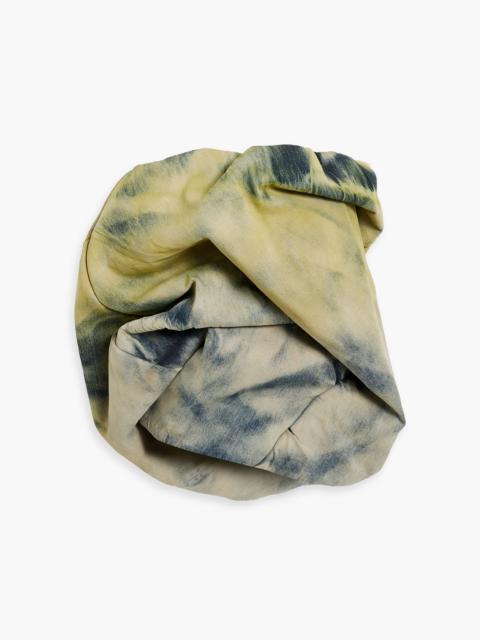 Rick Owens Strapless draped printed denim top
